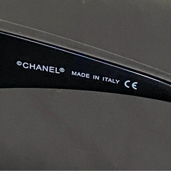Vintage Chanel Black Rhinestones Shield Sunglasses Shield lens has been replaced - Picture 4 of 5